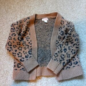 Girls cheetah print cardigan